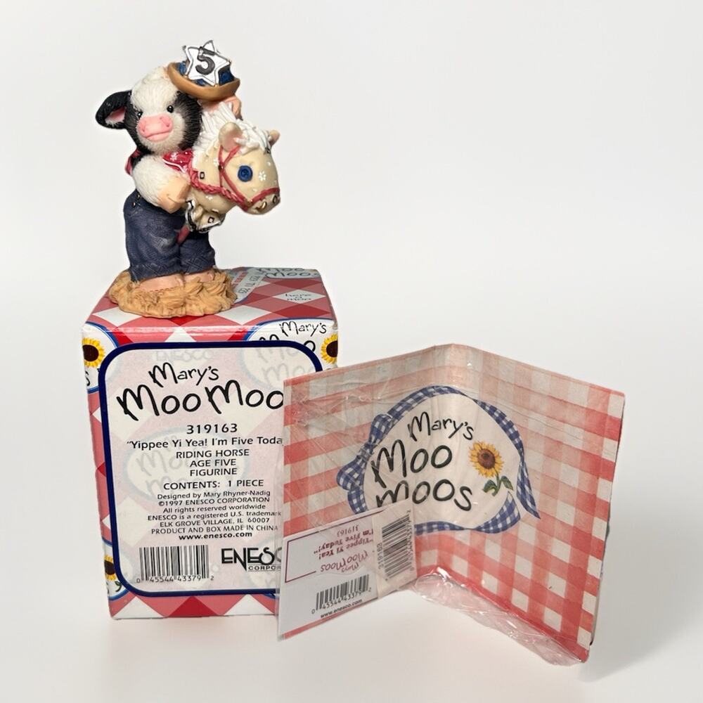 Mary's Moo Moos AGE FIVE Yippe Yi Yea! I’m Five Today 319163 Retired 1997 NIB
